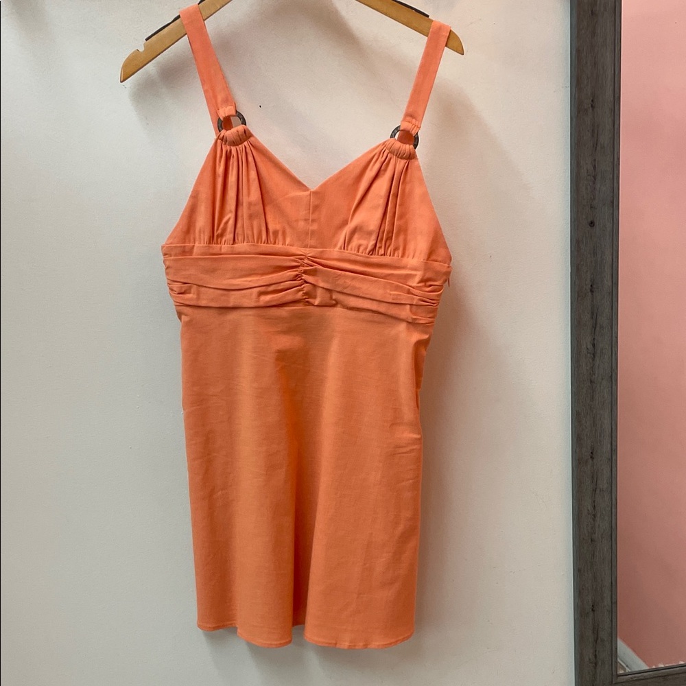 Very J Vibrant Orange Mini Dress